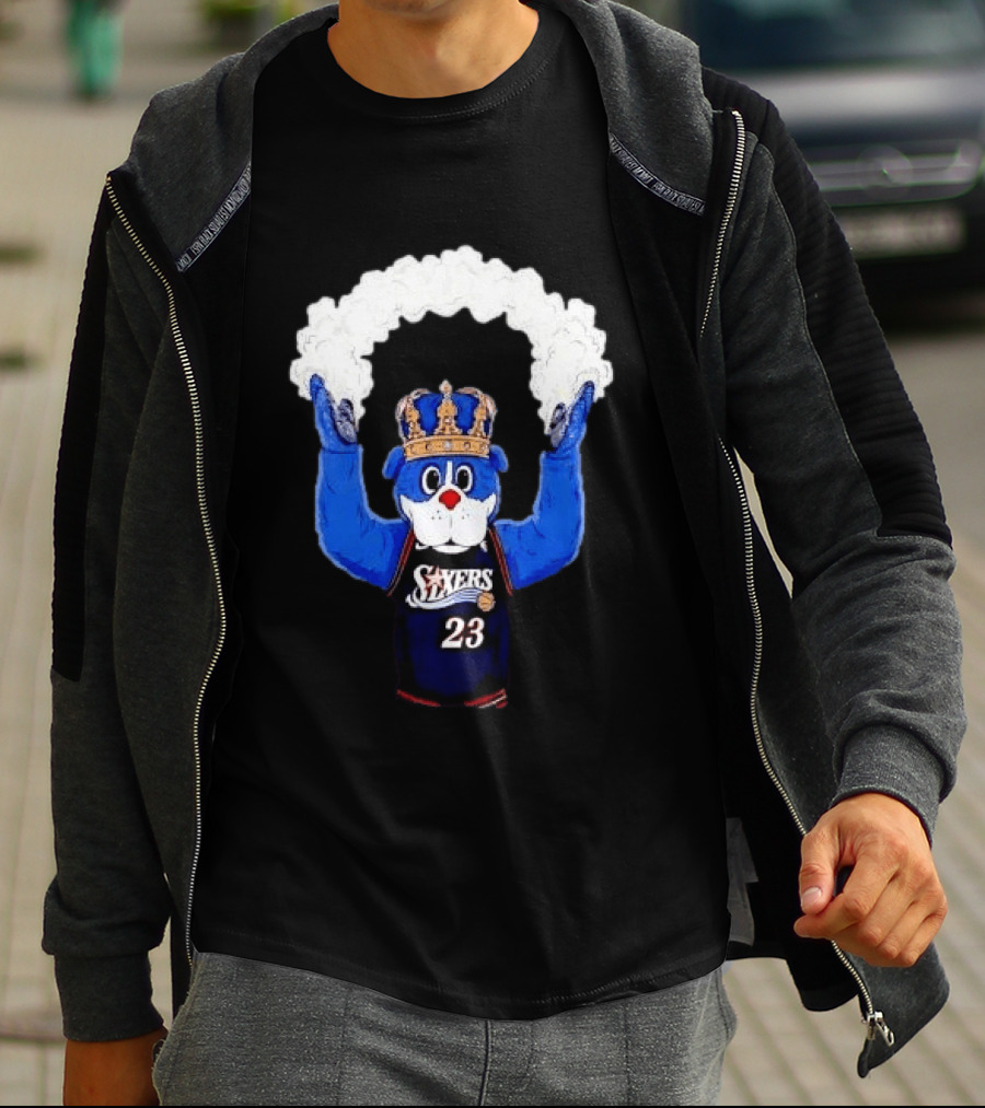 Philadelphia 76ers Franklin The Dog Mascot With Crown NBA 23 Play The Suns T-Shirt