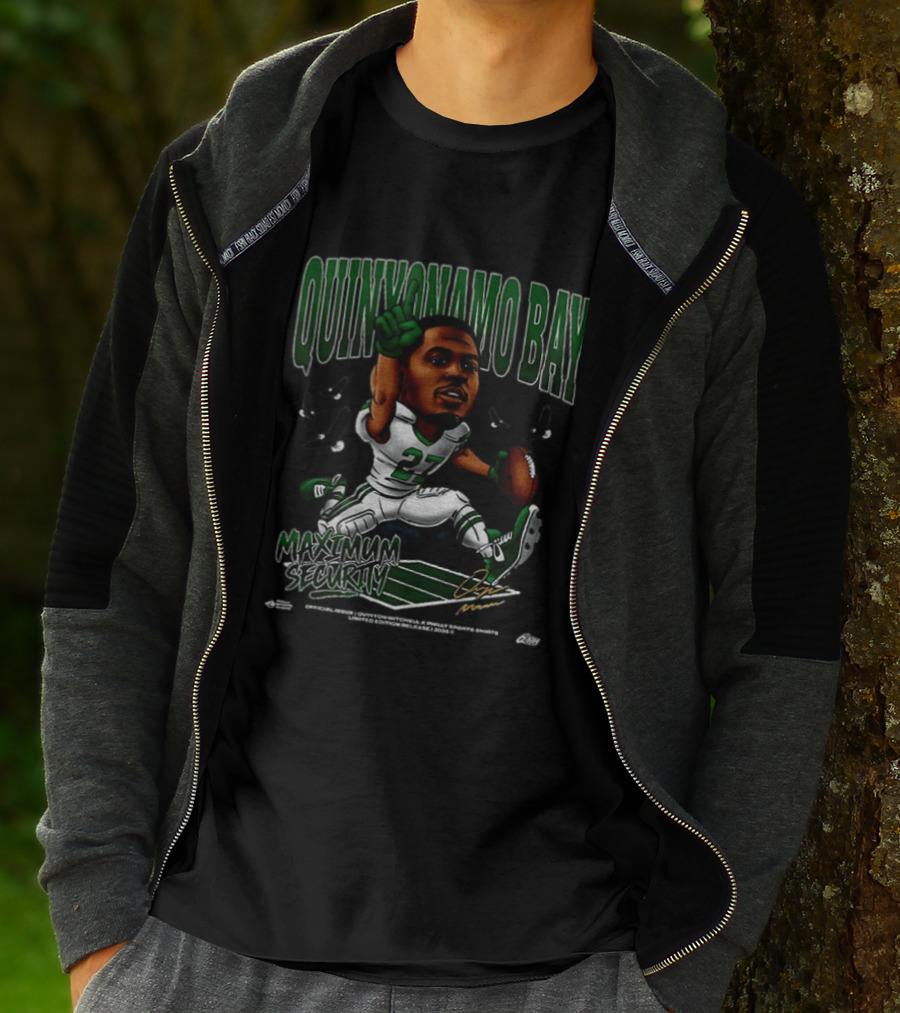 Quinyonamo Bay Maximum Security Quinyon Mitchell Philadelphia Eagles 27 T-Shirt