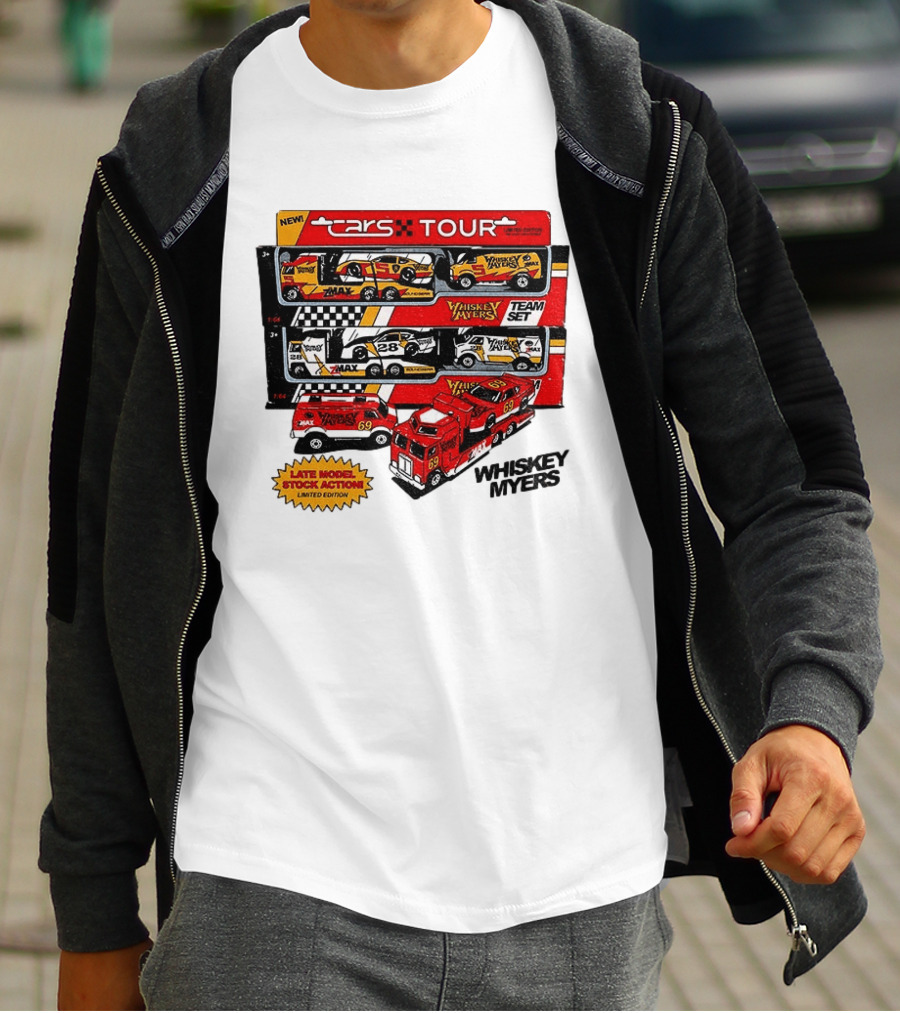 NEW Cars Tour Whiskey Myers Team Set Late Model Stock Action Limited Edition T-Shirt