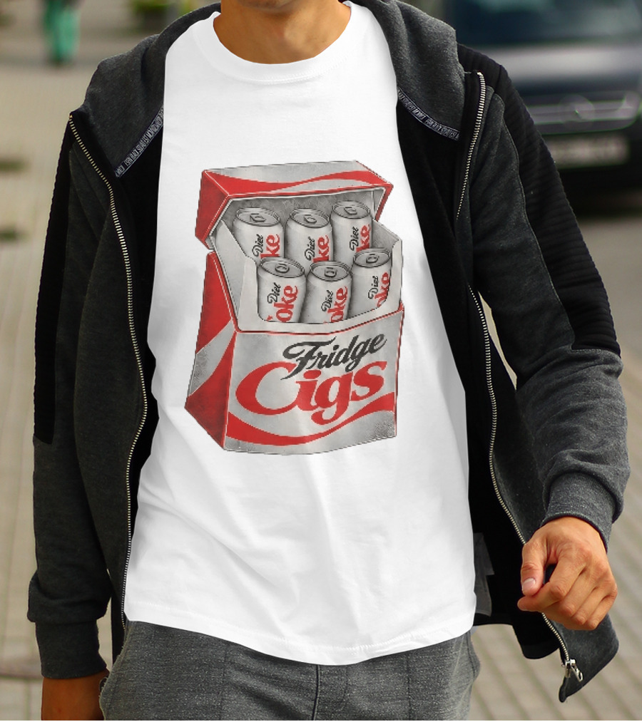 Fridge Cigs Box With Diet Coke Cans T-Shirt