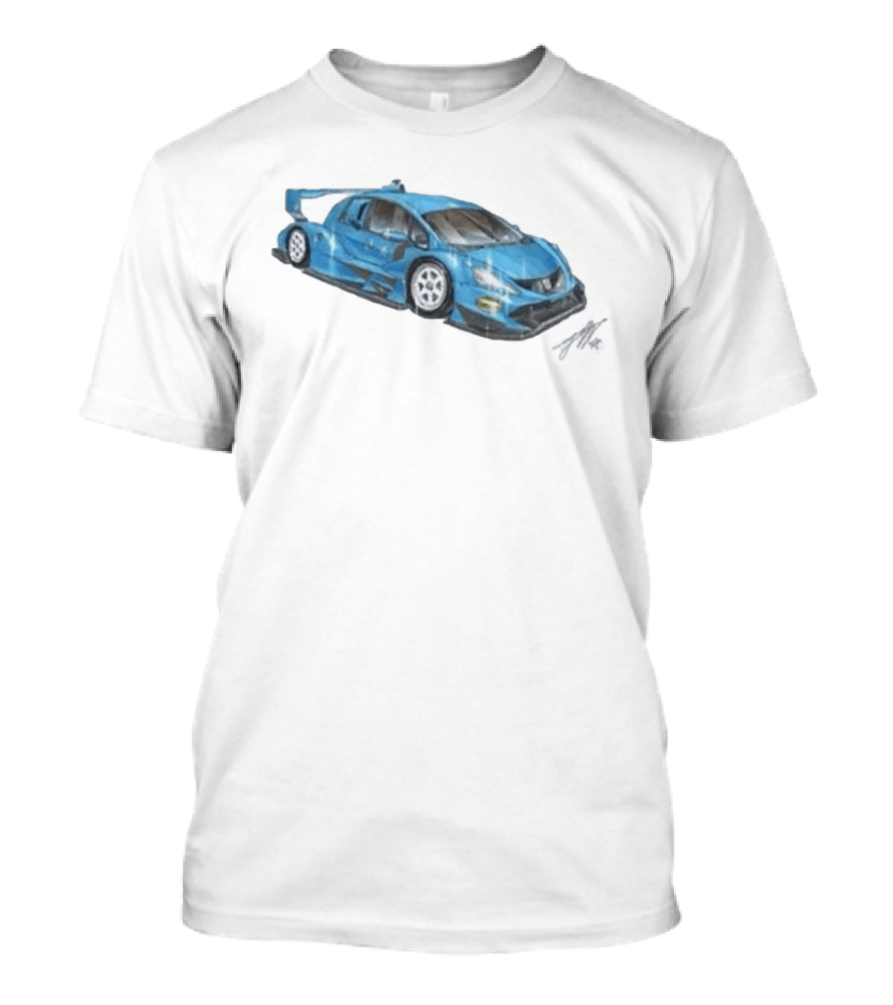 Grentperez Fig Blue Race Car T-Shirt