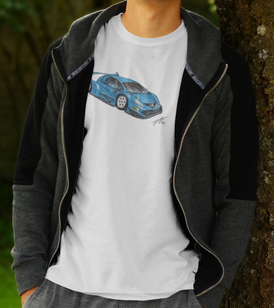 Grentperez Fig Blue Race Car T-Shirt