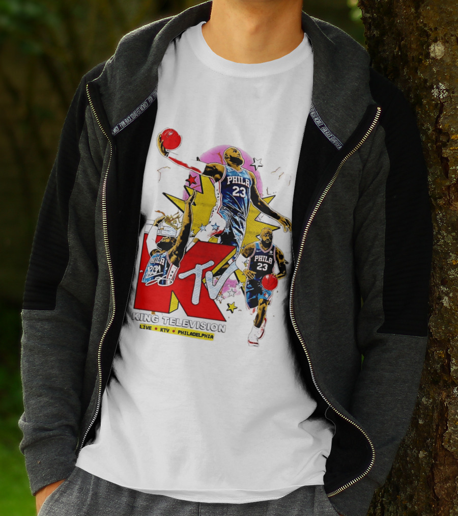 King Television Philadelphia 23 Philadelphia 76ers NBA KTV MTV Live T-Shirt