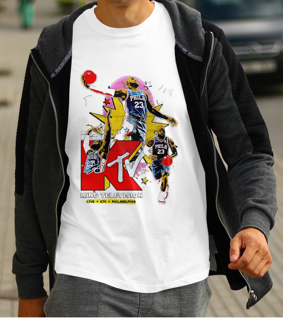 King Television Philadelphia 23 Philadelphia 76ers NBA KTV MTV Live T-Shirt
