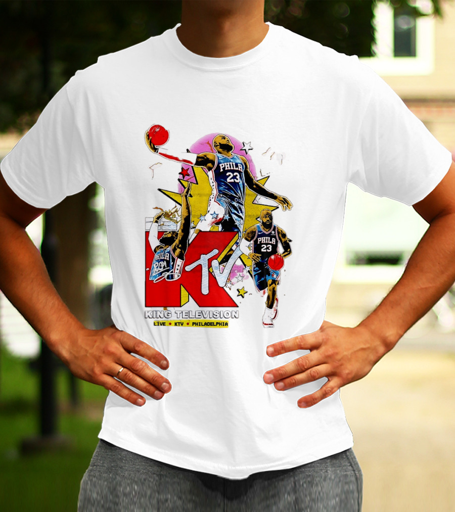 King Television Philadelphia 23 Philadelphia 76ers NBA KTV MTV Live T-Shirt
