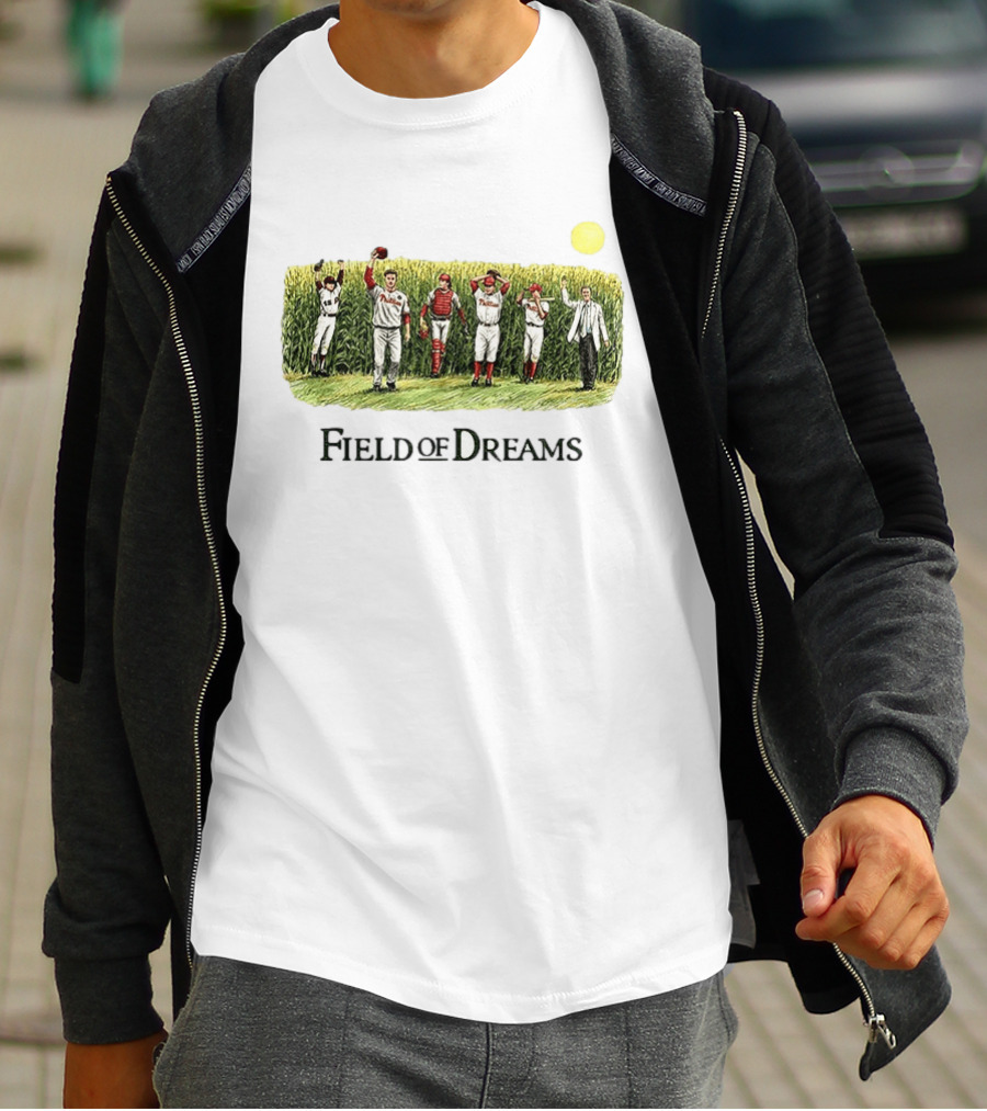Philadelphia Phillies Baseball Go Phils Field Of Dreams Cornfield Players Scene T-Shirt