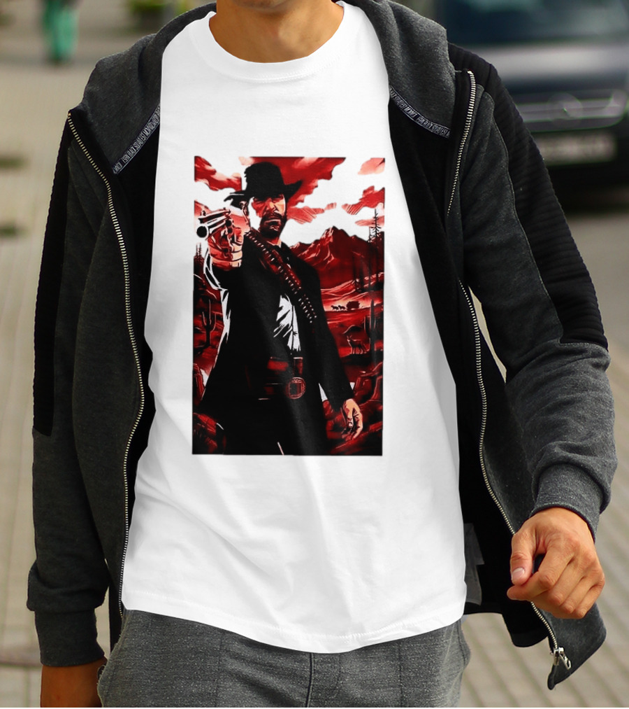 Red Dead Redemption 2 Cowboy Illustration Best Game Ever Made T-Shirt