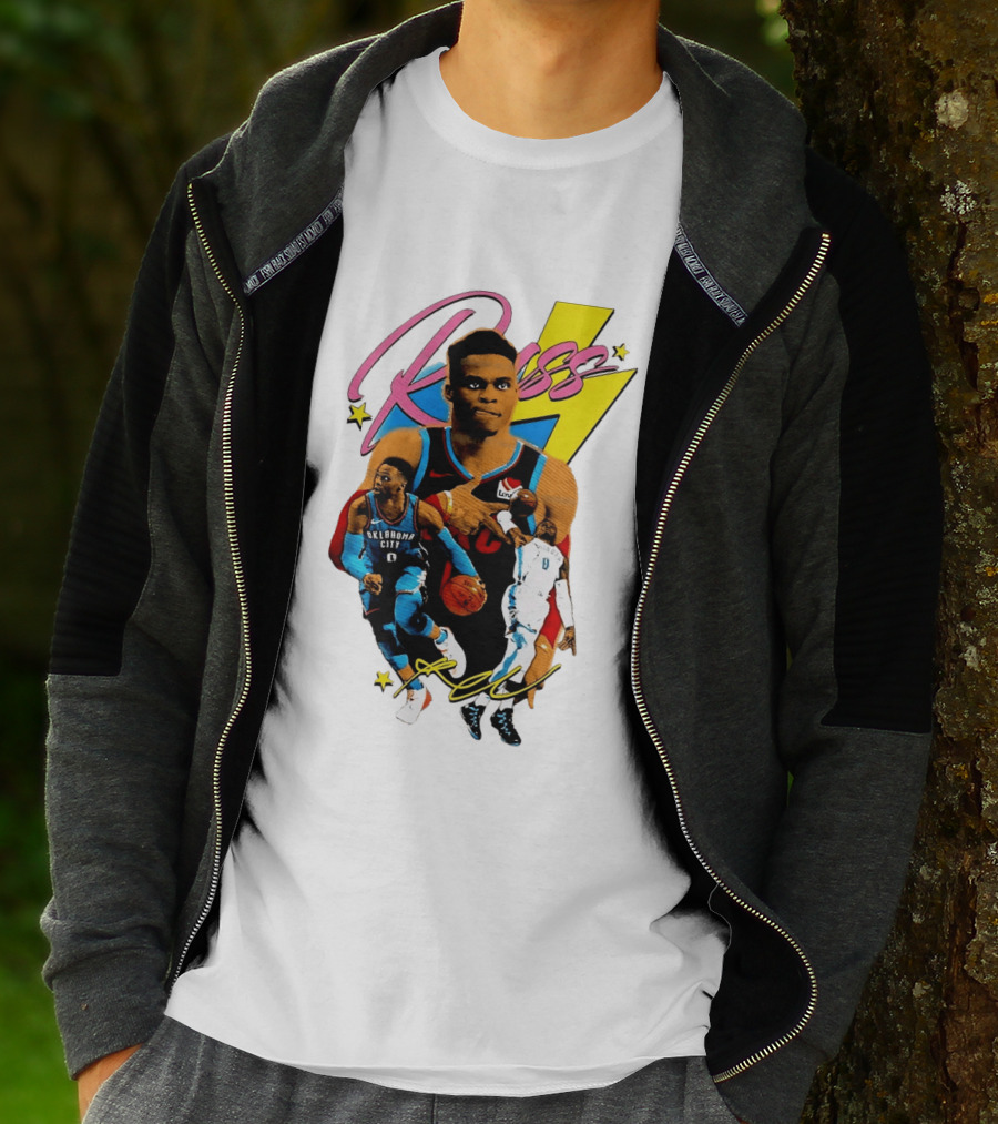 Russell Westbrook Oklahoma City Thunder NBA Russ Basketball Player Iconic Moments T-Shirt