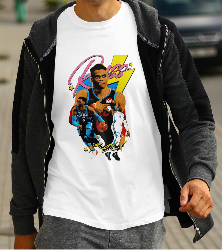 Russell Westbrook Oklahoma City Thunder NBA Russ Basketball Player Iconic Moments T-Shirt