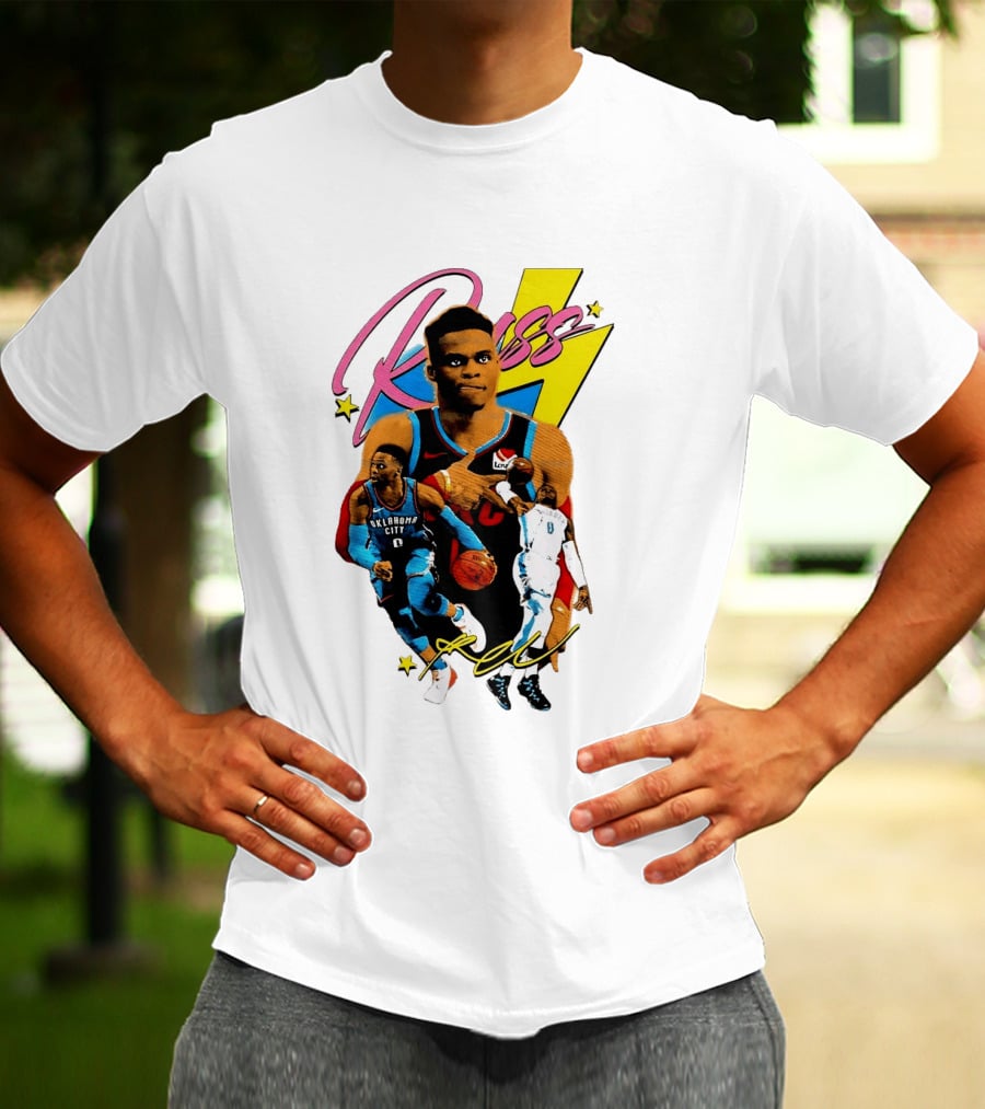 Russell Westbrook Oklahoma City Thunder NBA Russ Basketball Player Iconic Moments T-Shirt