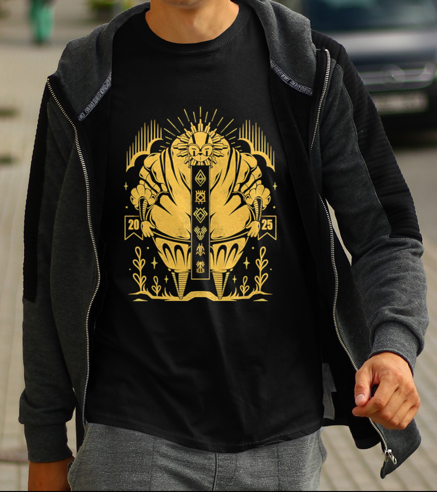 2025 Sun God Symbols Ornate Geometric Motif T-Shirt