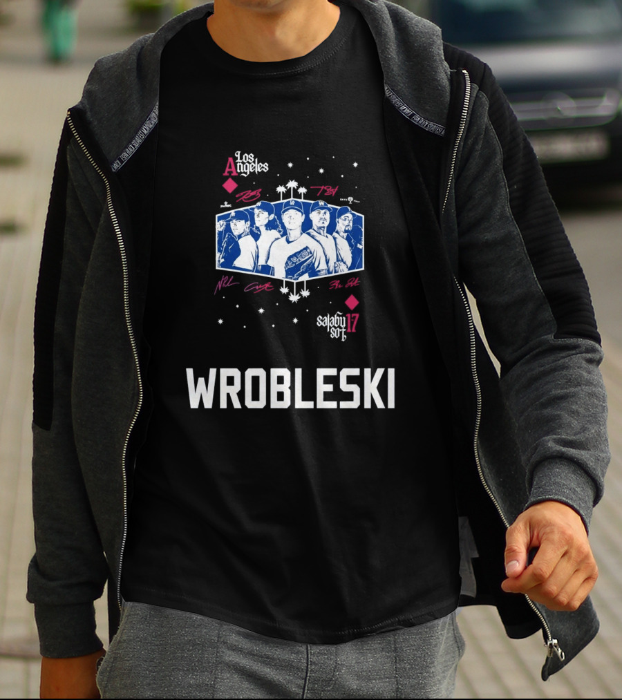 Los Angeles Dodgers 2026 Aces Wrobleski Team Players T-Shirt