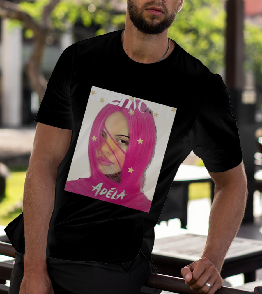 Teen Vogue Cover Adéla Pink Hair Star Accents T-Shirt