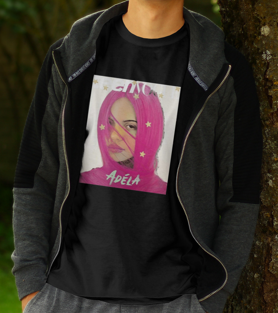 Teen Vogue Cover Adéla Pink Hair Star Accents T-Shirt
