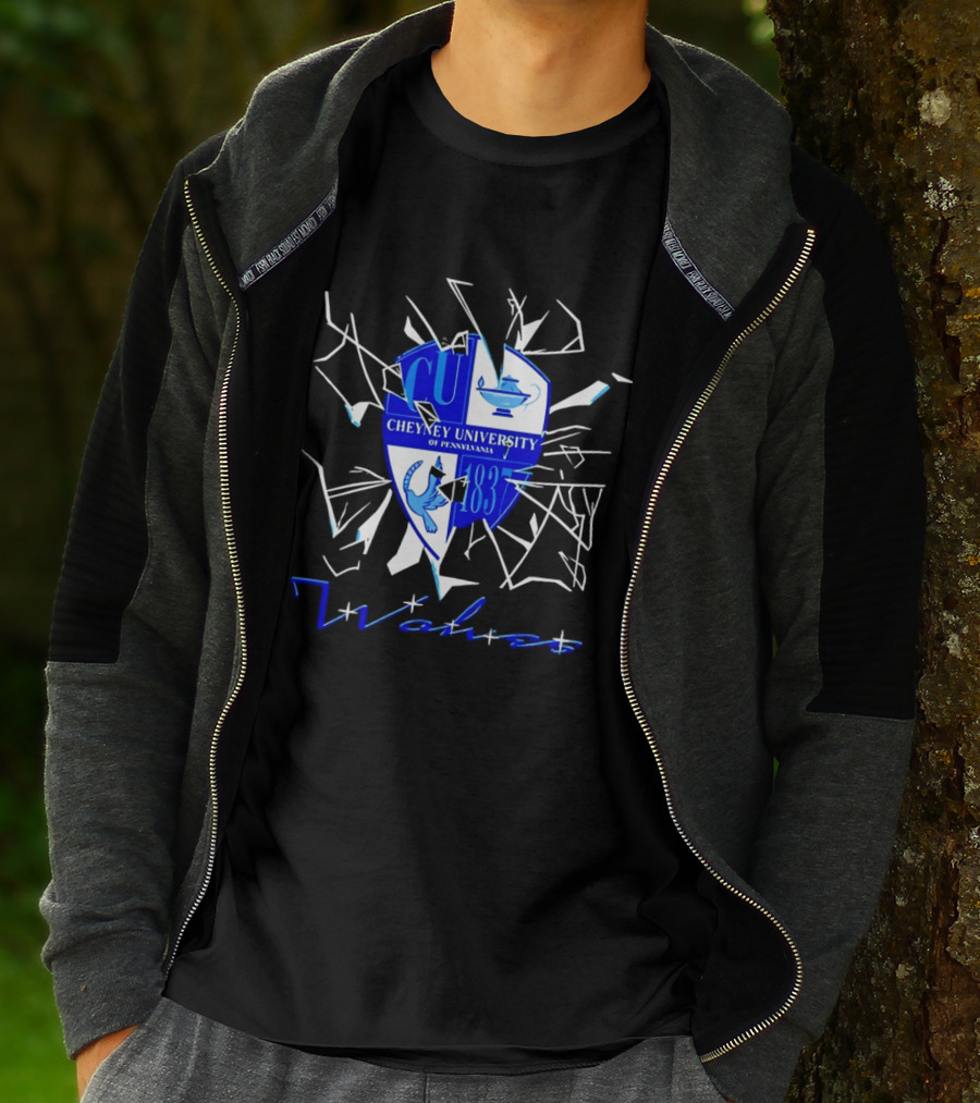 Cheyney University Pennsylvania 1837 Shattered Glass Wolves T-Shirt