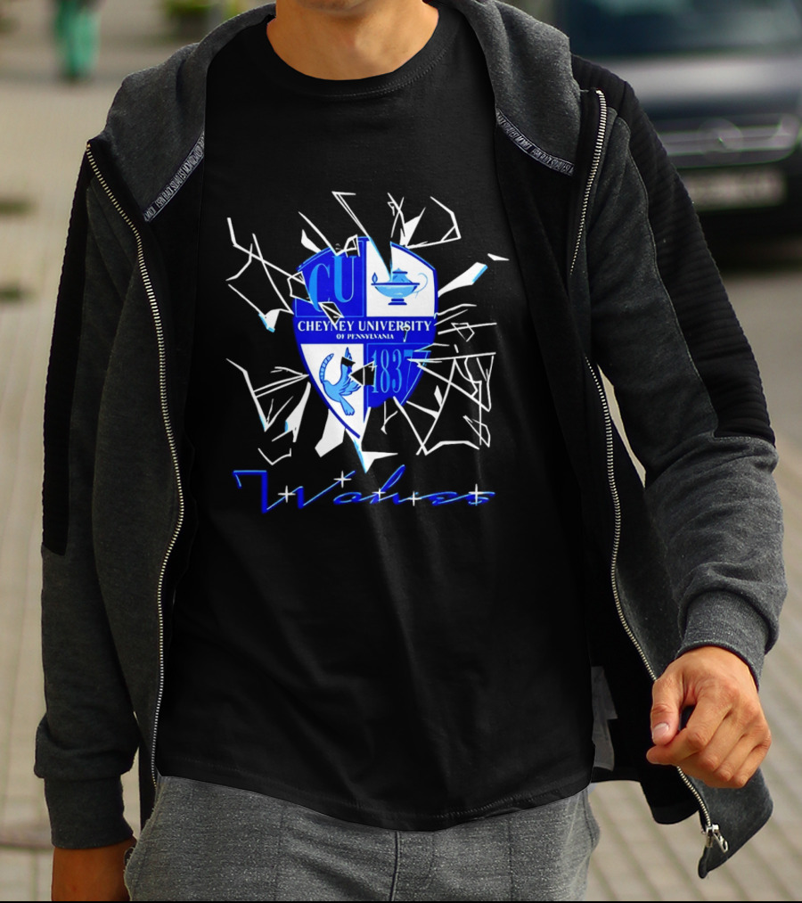 Cheyney University Pennsylvania 1837 Shattered Glass Wolves T-Shirt