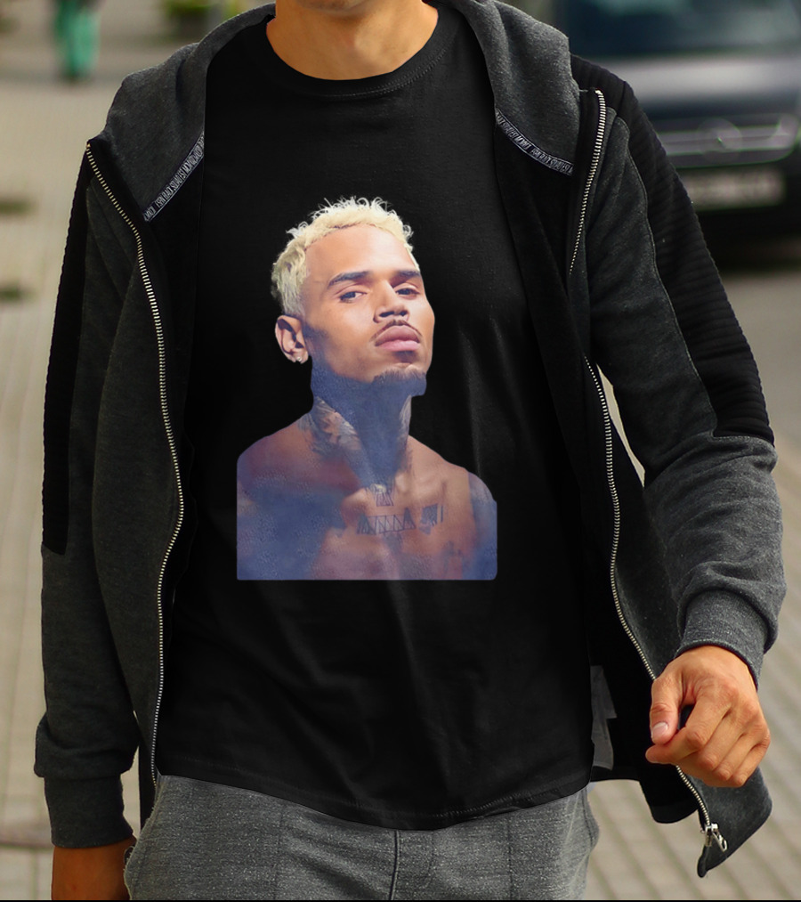 Chris Brown Blond Hair Tattoo T-Shirt
