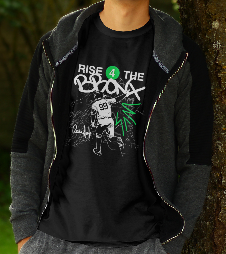 Rise 4 The Bronx Aaron Judge 99 Baseball Graffiti T-Shirt