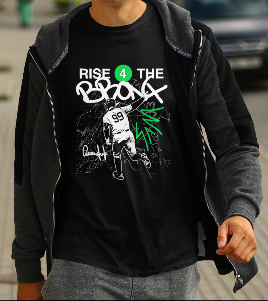 Rise 4 The Bronx Aaron Judge 99 Baseball Graffiti T-Shirt