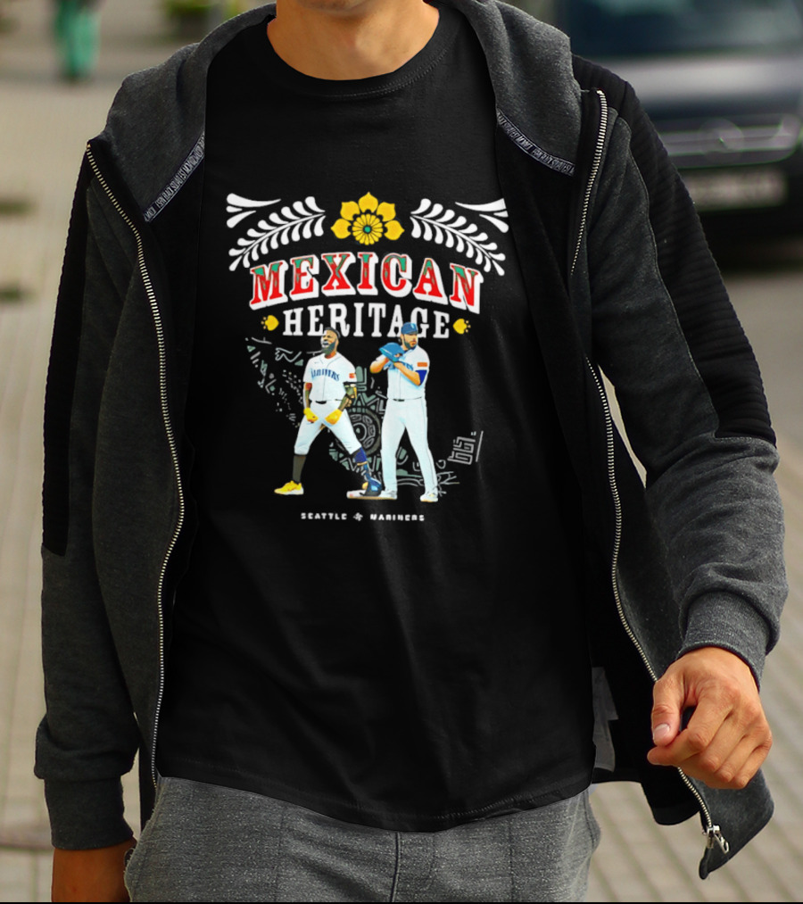 Mexican Heritage Seattle Mariners MLB Baseball Seattle To Sábado T-Shirt