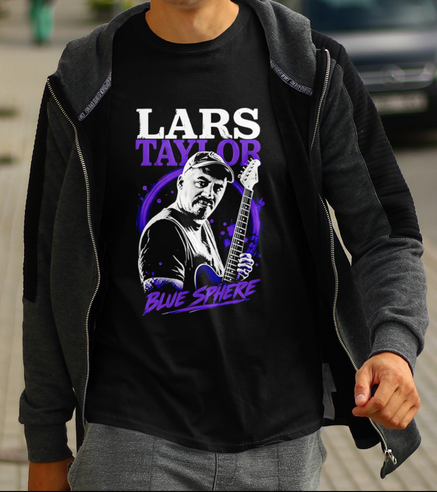Lars Taylor Blue Sphere Smooth Jazz Guitarist T-Shirt