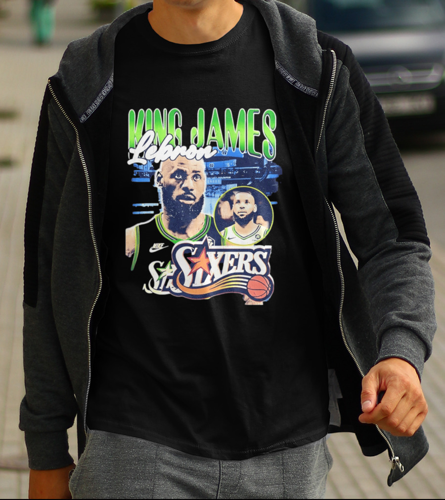 LeBron King James Sixers Philadelphia 76ers NBA Basketball Nike T-Shirt
