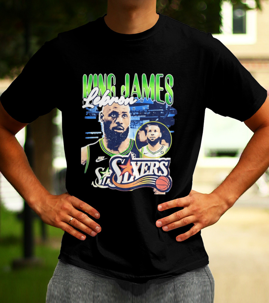 LeBron King James Sixers Philadelphia 76ers NBA Basketball Nike T-Shirt