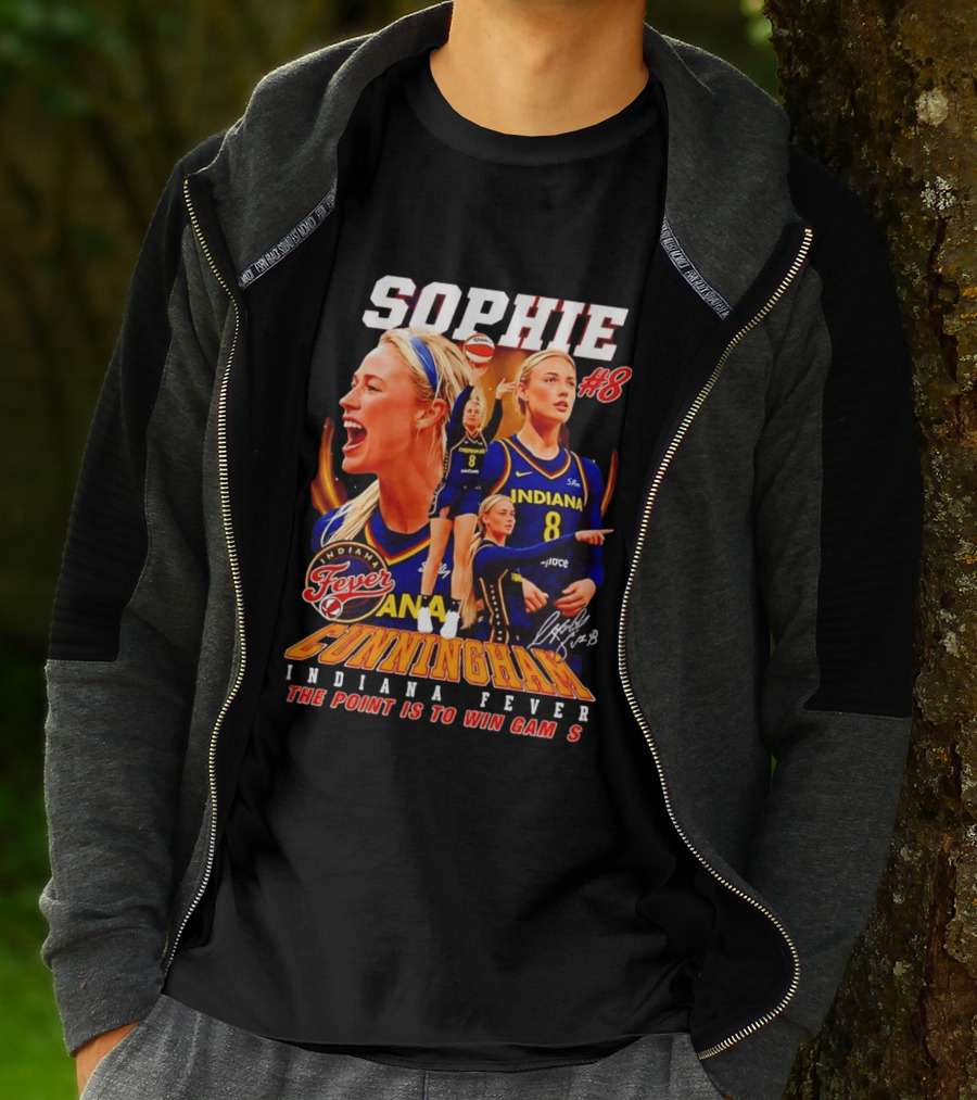 Sophie Cunningham Indiana Fever #8 The Point Is To Win Games 2026 T-Shirt