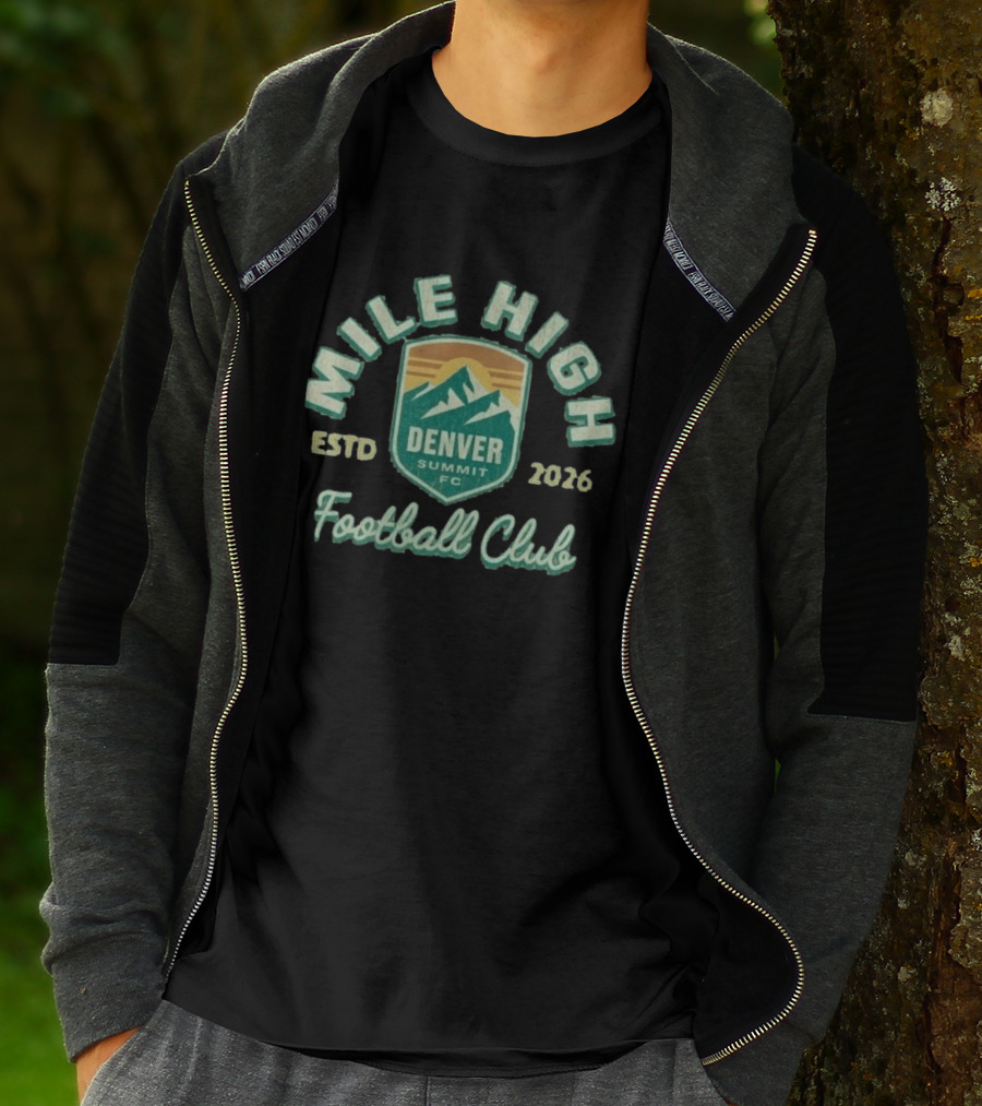 Mile High Estd 2026 Denver Summit FC Football Club Mountain T-Shirt