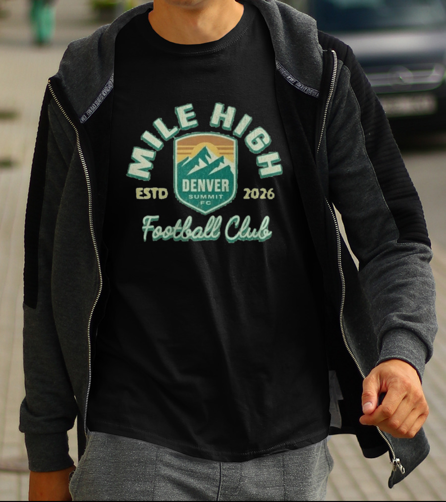 Mile High Estd 2026 Denver Summit FC Football Club Mountain T-Shirt