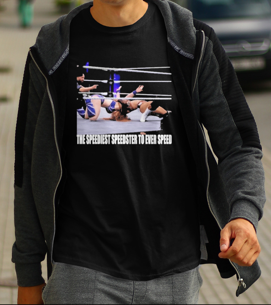 Wrensday Evolved The Speediest Speedster Wrestling Action Sequence T-Shirt