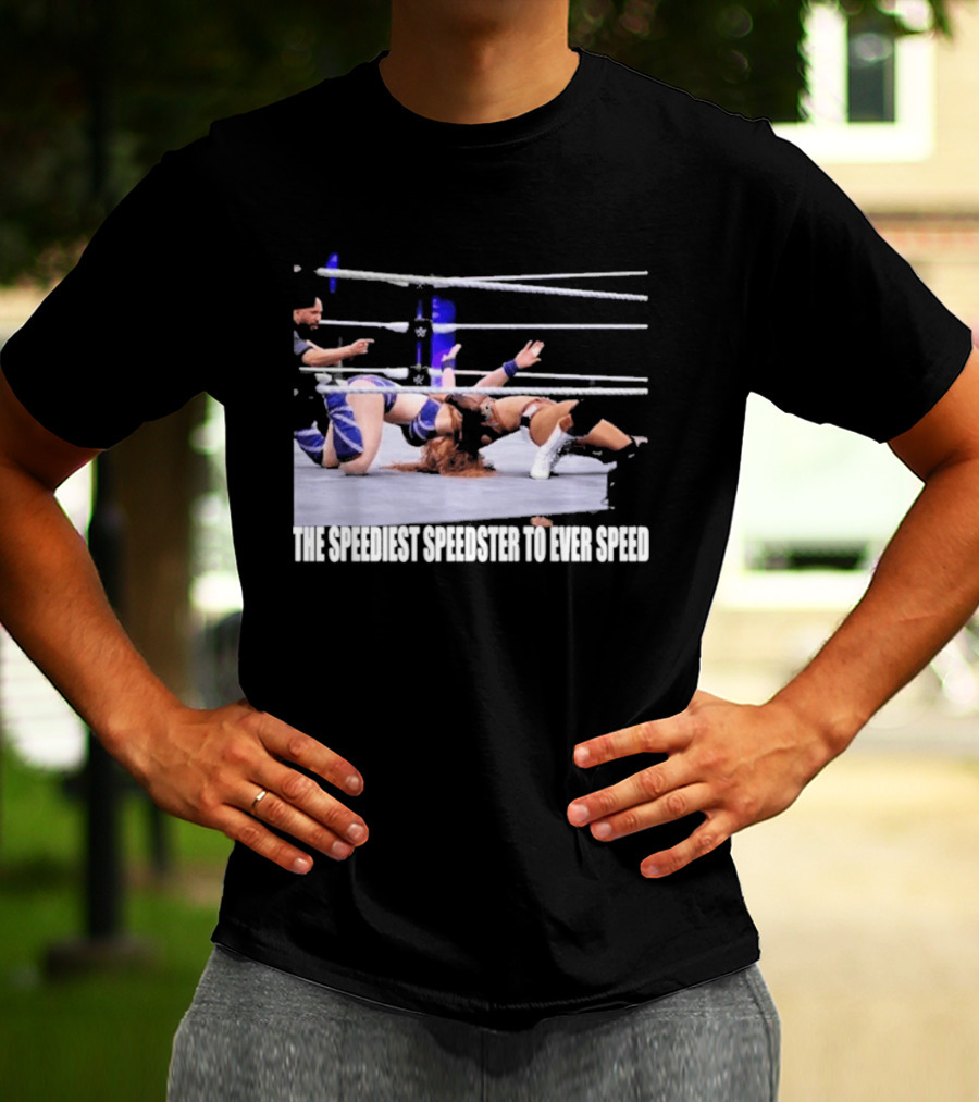 Wrensday Evolved The Speediest Speedster Wrestling Action Sequence T-Shirt