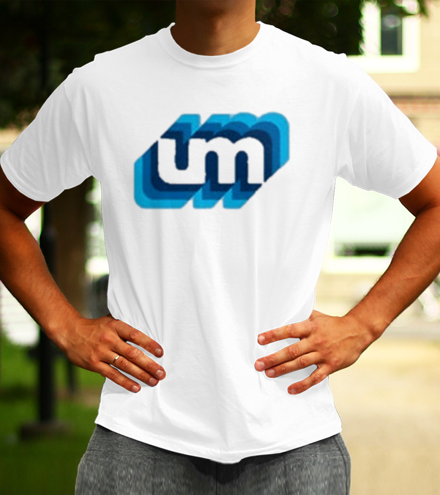 Umphrey's Mcgee Triple Wide Youth UM Overlapping Blue Letters T-Shirt