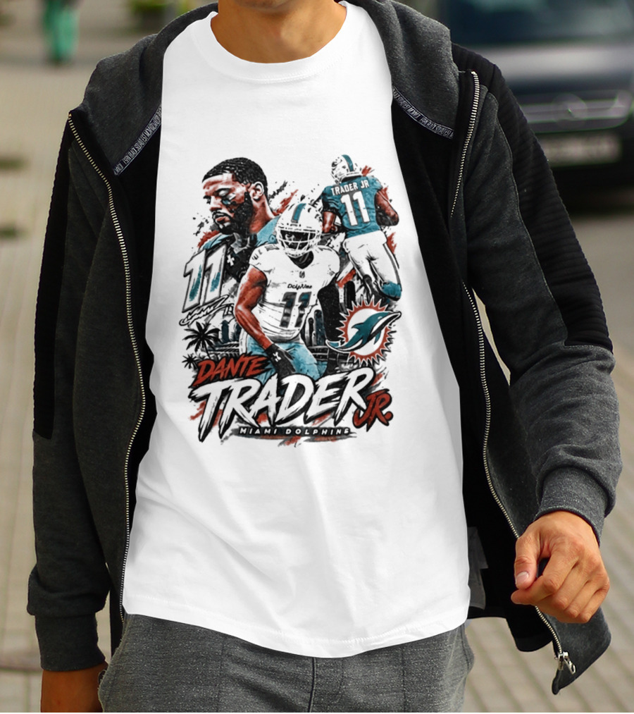 Dante Trader Jr Miami Dolphins 11 Football 2026 T-Shirt