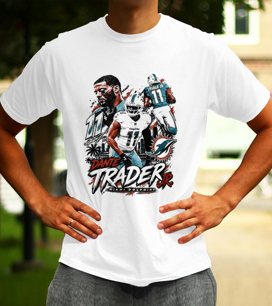 Dante Trader Jr Miami Dolphins 11 Football 2026 T-Shirt