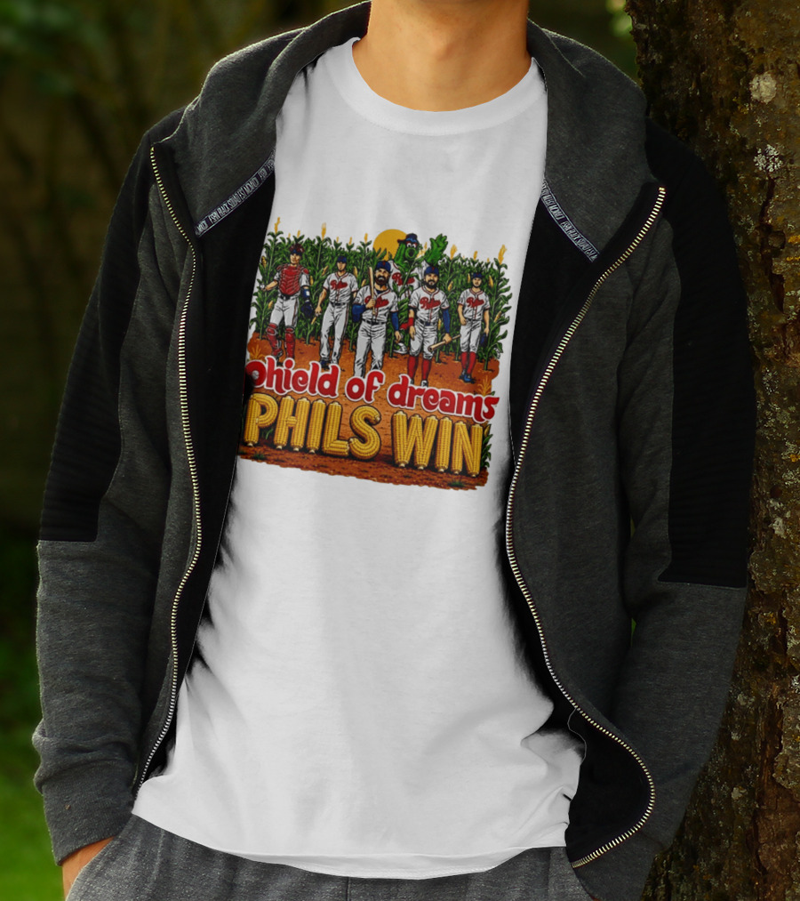 Phield Of Dreams Phillies Win Corn Field Baseball Fantasy 2026 T-Shirt