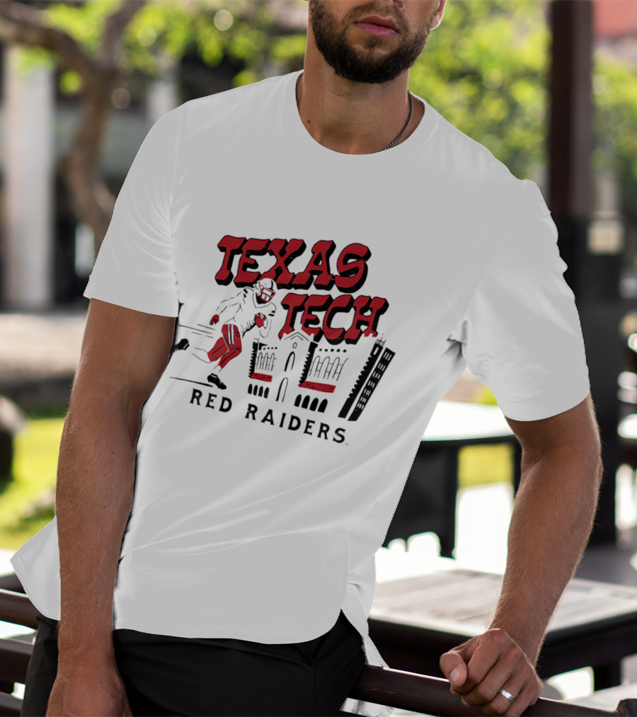 Texas Tech Red Raiders Football Player And Campus T-Shirt