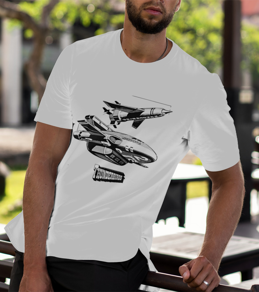 Thunderbirds Rocket Spacecraft Flying Line T-Shirt