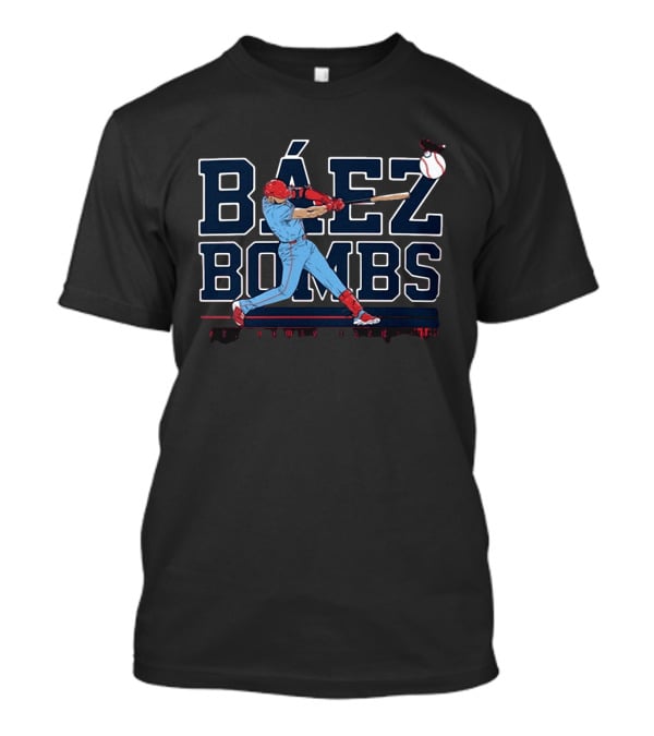 Báez Bombs St. Louis Baseball Player Swinging Bat With Flying Ball T-Shirt