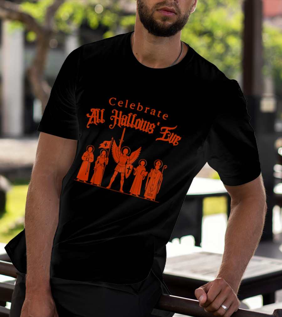 Celebrate All Hallows' Eve Catholic Saints Michael Joan Of Arc T-Shirt