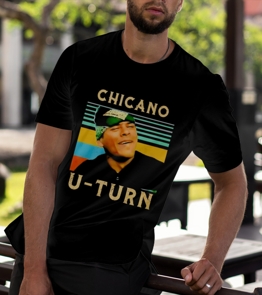 Chicano U Turn Sunset Stripes Smiling Man Bandana T-Shirt