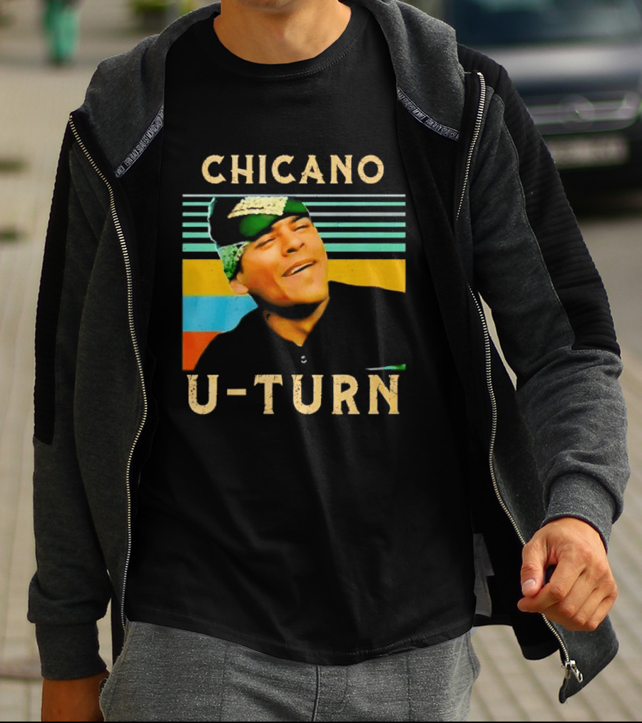 Chicano U Turn Sunset Stripes Smiling Man Bandana T-Shirt