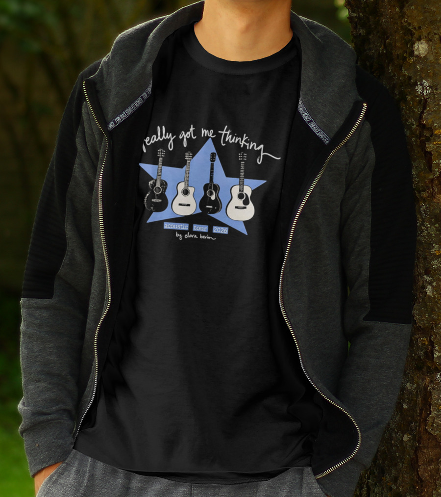 Really Got Me Thinking Acoustic Tour 2026 By Clara Benin Guitars Star T-Shirt
