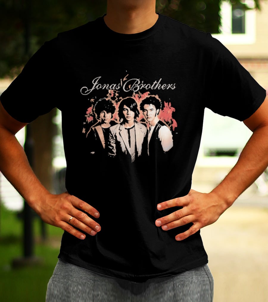 Jonas Brothers Fiery Backdrop Trio T-Shirt