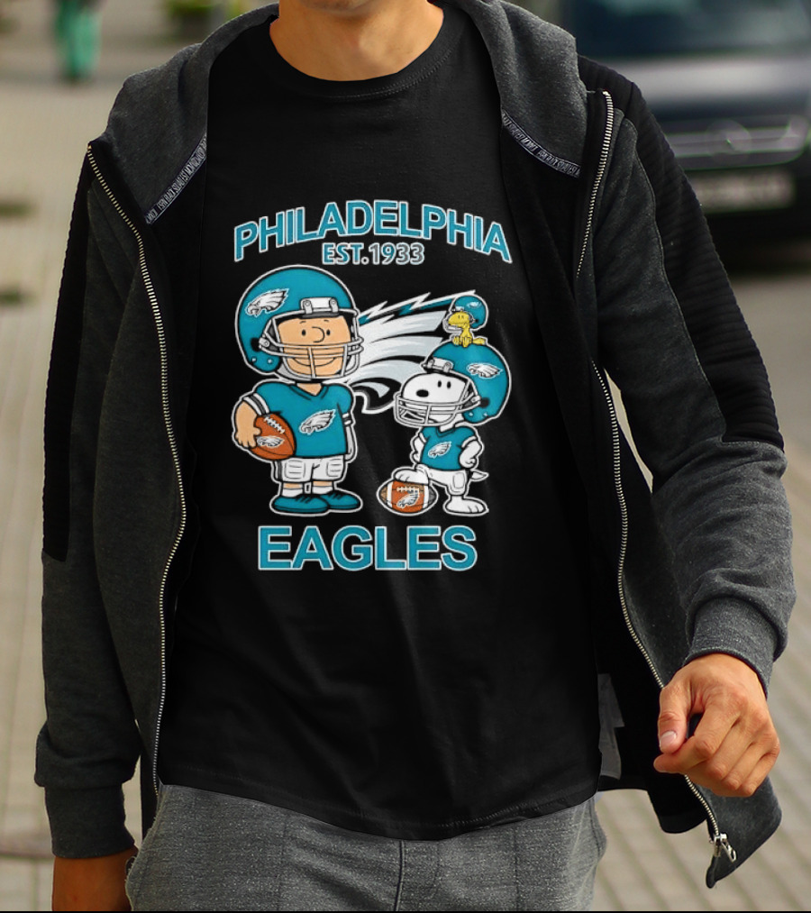 Philadelphia Eagles Est 1933 Characters Football Uniforms T-Shirt