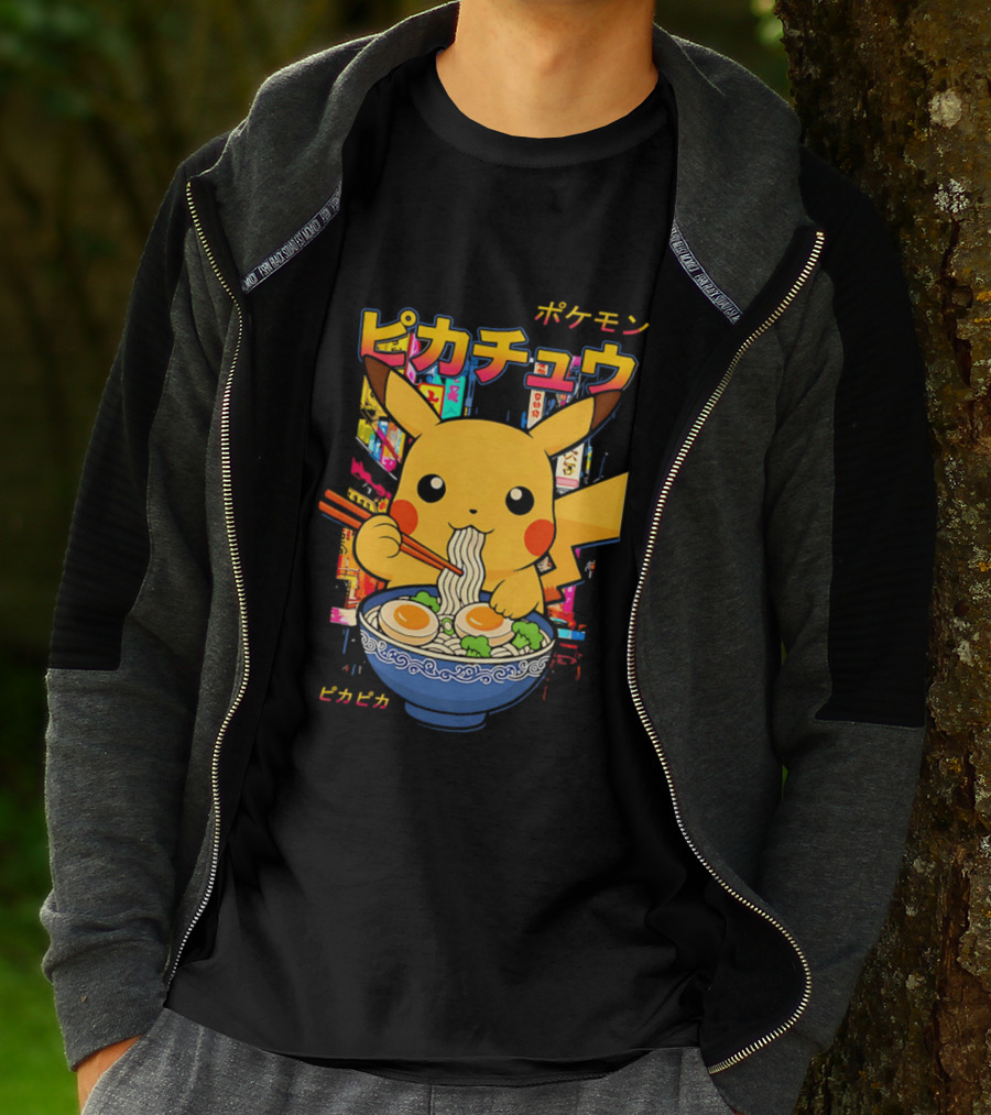 Pika Ramen Pikachu Pokémon Noodles Japan T-Shirt