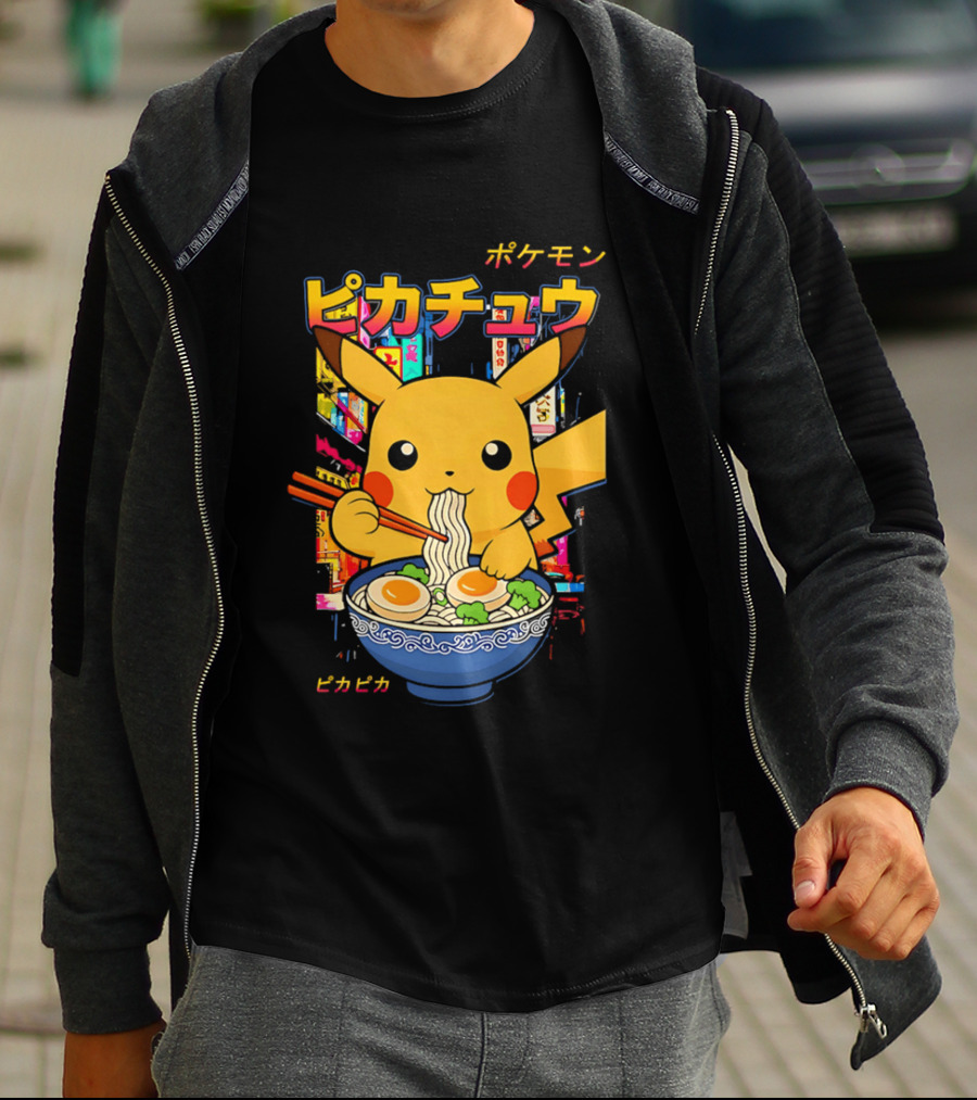 Pika Ramen Pikachu Pokémon Noodles Japan T-Shirt