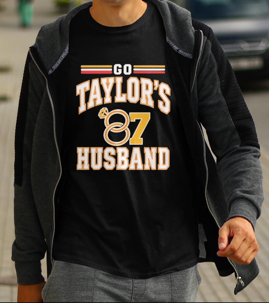 Go Taylor's Husband 87 Football Fan Cheer With Ring Motif T-Shirt