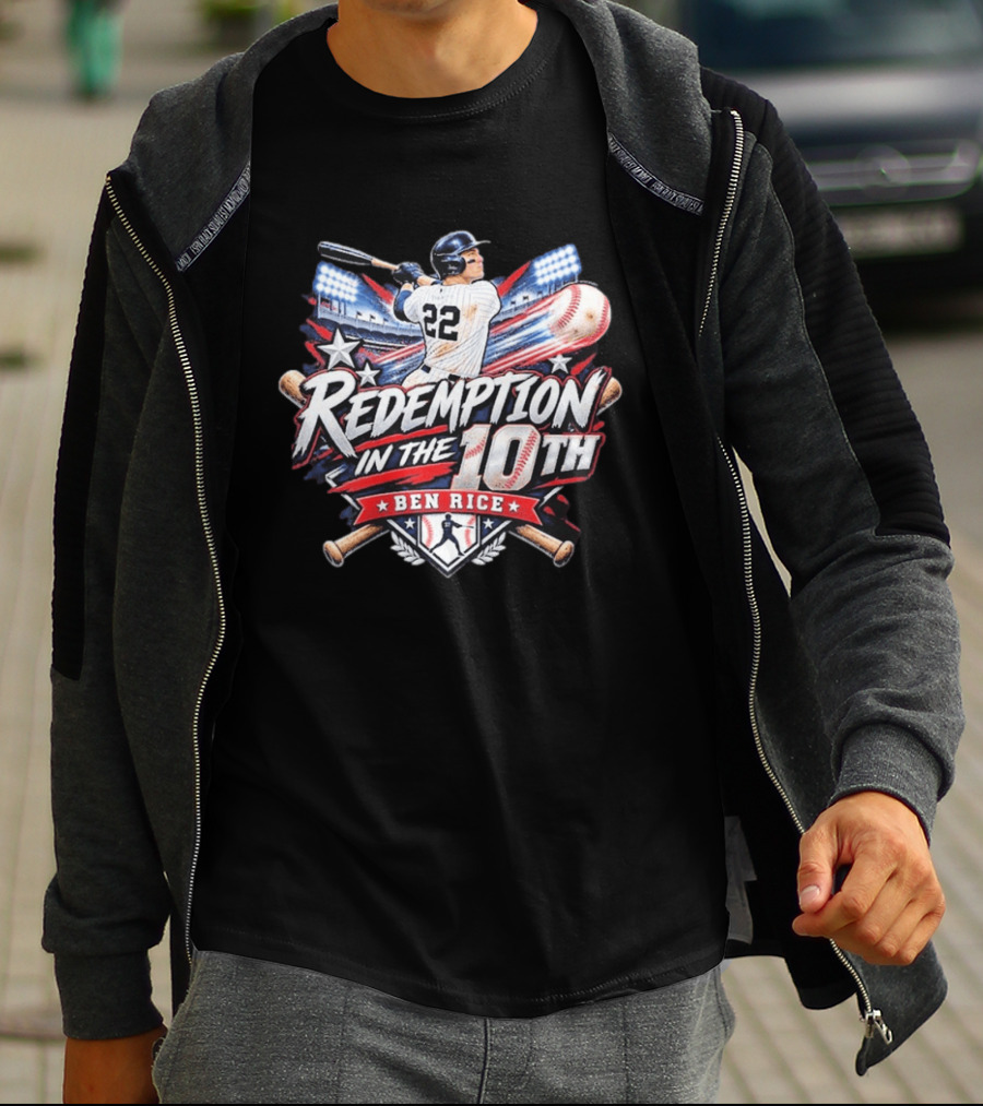 Redemption In The 10th Ben Rice Baseball Number 22 T-Shirt