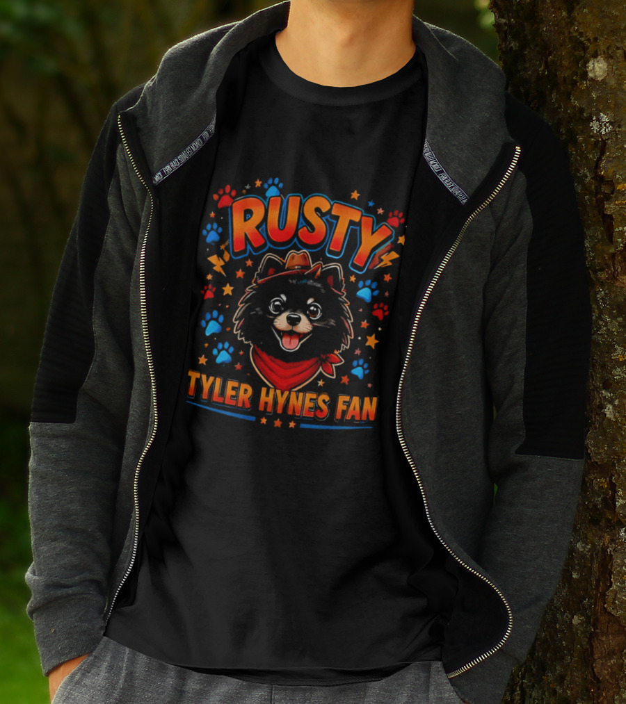 Rusty Tyler Hynes Fan Paw Stars Cowboy Hat Bandana T-Shirt